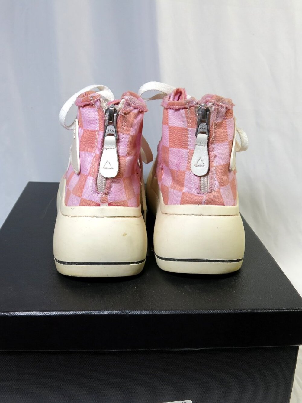 R13 Kurt Checked Platform Sneakers, Customized, OOAK, EU 38, US 8 - Picture 3 of 12